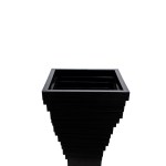 ⁦Black Square Fiber Pot – 40 CM⁩ - الصورة ⁦2⁩