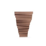 Dark Brown Square Fiber Pot – 40 CM