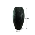 Elentra Wavy Fiberglass Planter – 75 CM (Black) - Image 3