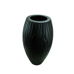 Elentra Wavy Fiberglass Planter – 75 CM (Black) - Image 2