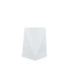 حوض نباتات من الألياف الزجاجية الهندسية – 60 سم (أبيض)