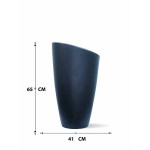 Fiberglass Planter – 65 CM (Black) - Image 3