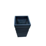 Ribbed Fiberglass Planter – 86 CM (Matte Black) - Image 2