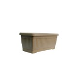 Rectangular Plastic Planter – 18 CM (Beige) - Image 3