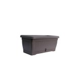 Rectangular Plastic Planter – 18 CM (Brown) - Image 3