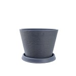 Round Fiber Pot – 42 CM (Dark Grey)