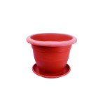 Round Plastic Pot – 25 CM (Red)