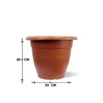 Round Terracotta Clay Planter – 40 CM - Image 3