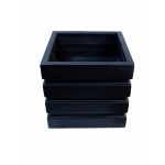 Square Fiberglass Planter – 40 CM (Black) - Image 2