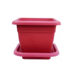 Square Plastic Pot – 30 CM (Red)