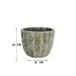 Round Textured Fiber Cement Pot – 26 CM - Image 2
