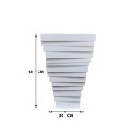 ⁦وعاء ليفي مربع أبيض - 40 سم⁩ - الصورة ⁦3⁩