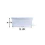 Plastic Window Planter – 30 CM (White) - Image 3